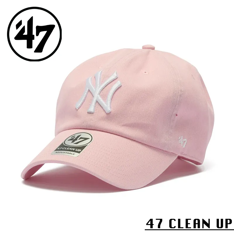 【メーカー取次】’47 Brand フォーティーセブン・ブランド 14943993 47 CLEAN UP ニューヨーク・ヤンキース ノーループラベル ペタルピンク【Sx】【R】