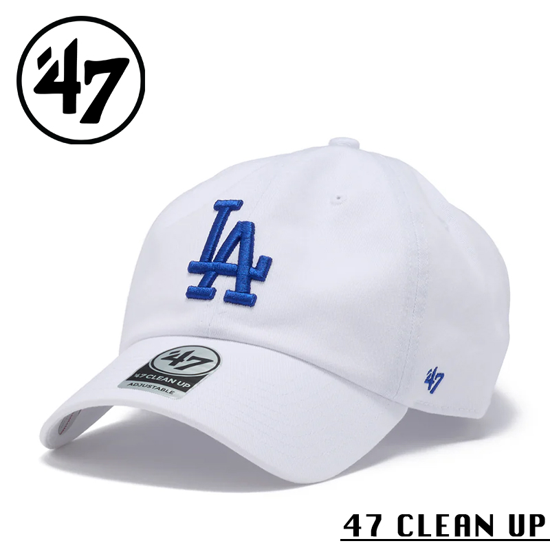 【メーカー取次】’47 Brand フォーティーセブン・ブランド 14944014 47 CLEAN UP ロサンゼルス・ドジャース ノーループラベル ホワイト【Sx】【R】