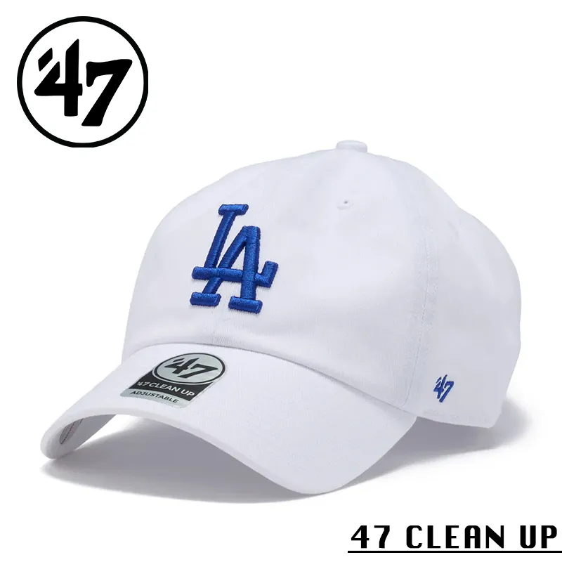 ★カートで割引対象品★【メーカー取次】’47 Brand フォーティーセブン・ブランド 14944014 47 CLEAN UP ロサンゼルス・ドジャース ノーループラベル ホワイト【Sx】【R】