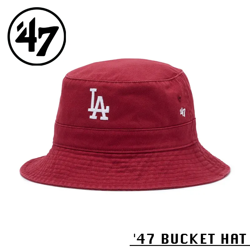 【メーカー取次】’47 Brand フォーティーセブン・ブランド 14944113 47 BUCKET HAT ロサンゼルス・ドジャース トロージャンレッド【Sx】【R】