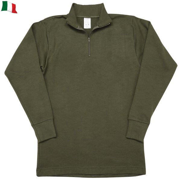 実物 新品 イタリア軍 1/4 ZIP シャツ Mサイズミリタリーファッション 軍服【キャンペーン対象外】【T】