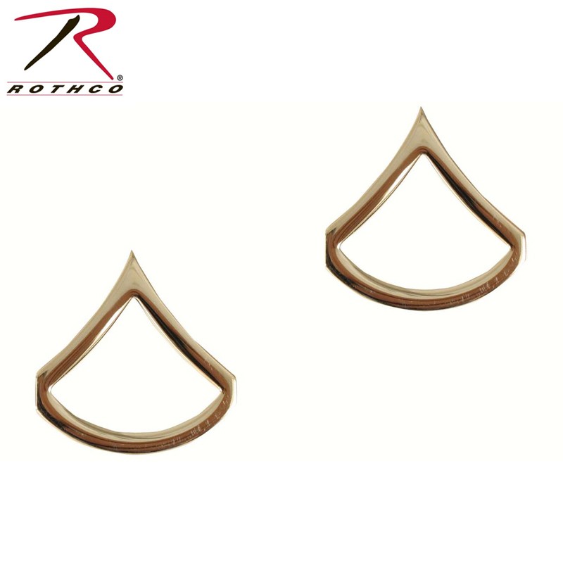 ★カートで割引対象品★【ネコポス便対応】ROTHCO ロスコ 1641 Private Insignia 米陸軍上等兵階級章 ゴールド【T】
