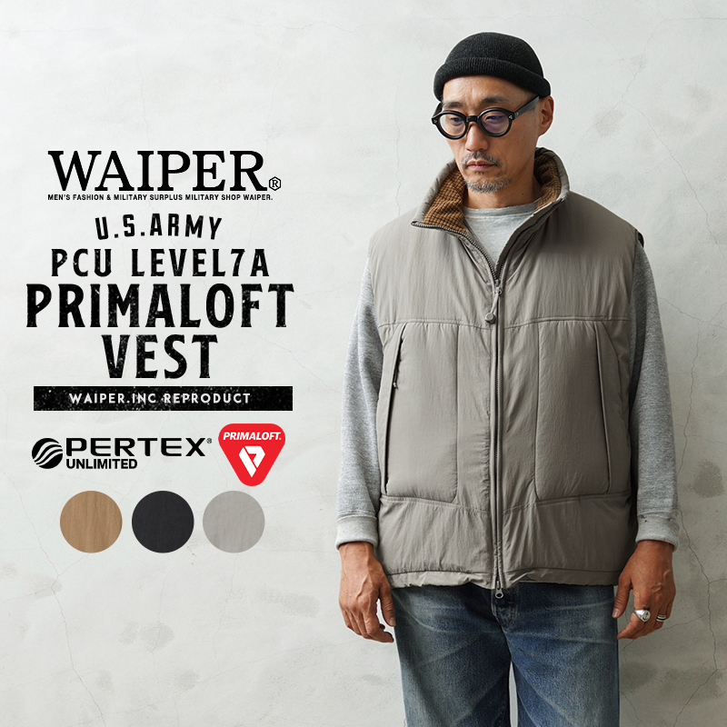 WAIPER.inc 米軍 PCU LEVEL7A PRIMALOFT ベスト PERTEX UNLIMITED【WP1022】【キャンペーン対象外】【I】ミリタリー
