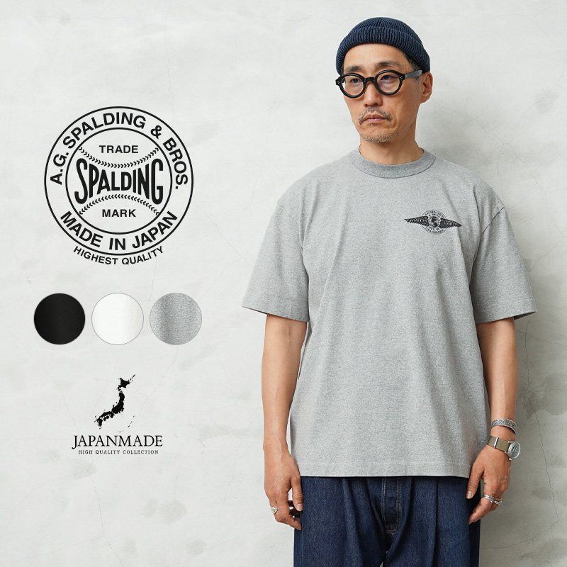 【即日出荷対応】A.G.SPALDING&BROS エージースポルディング&ブロス SPL-AGS-261010 U.S.A.S. DESIGN S/S プリントTシャツ 日本製【キャンペーン対象外】【T】