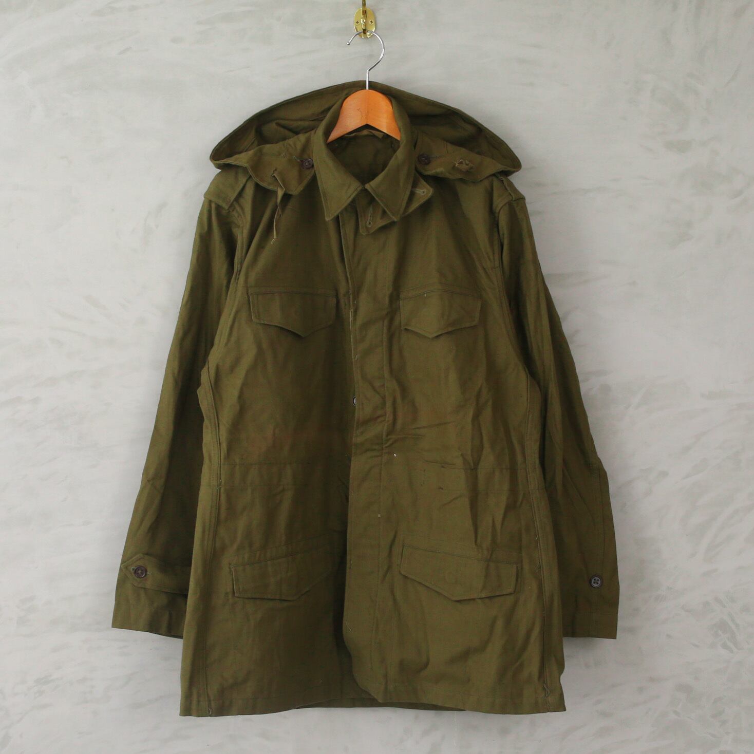 実物 USED フランス軍 M-47 フィールドジャケット 前期型【イレギュラー】【00334】【T】【キャンペーン対象外】 ミリタリー
