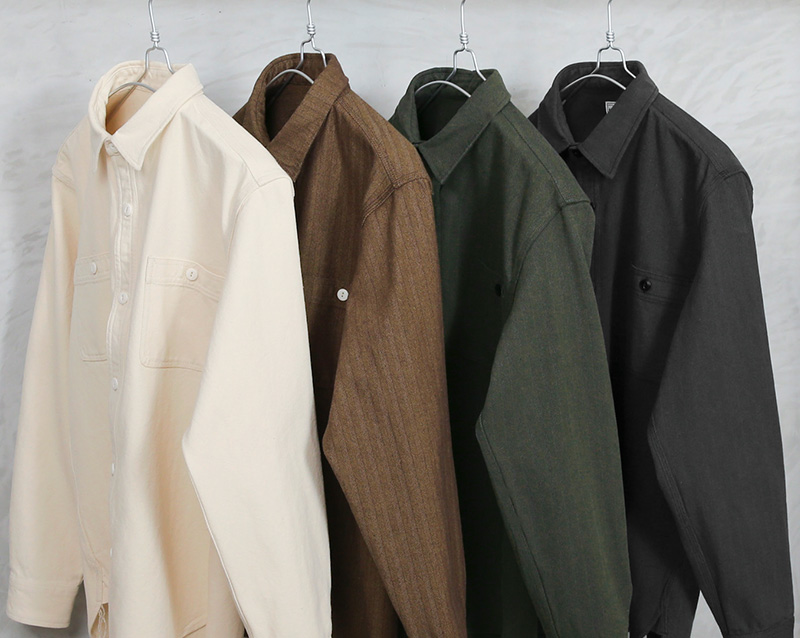 HOUSTON ヒューストン 41050 HERRINGBONE VIYELLA SHIRT