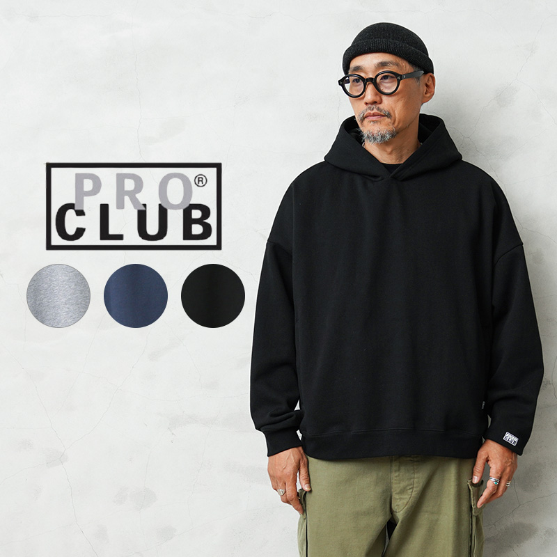 【即日出荷対応】PROCLUB プロクラブ 54PC0101 HEAVY WIDE PULLOVER HOODIE ヘビーワイド プルオーバー フーディー【Sx】【T】
