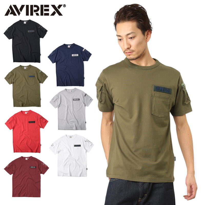 【ネコポス便対応】AVIREX アビレックス 6123036 FATIGUE クルーネックTシャツ ミリタリー アヴィレックス【キャンペーン対象外】【T】