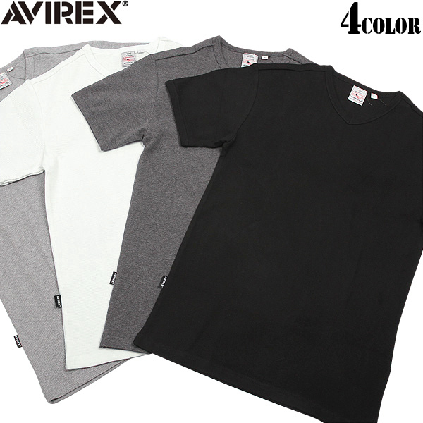 ポイント10倍☆【ネコポス便対応】AVIREX アビレックス デイリーウエア ミニワッフル Vネック 半袖 Tシャツ【7835934008】【キャンペーン対象外】【T】