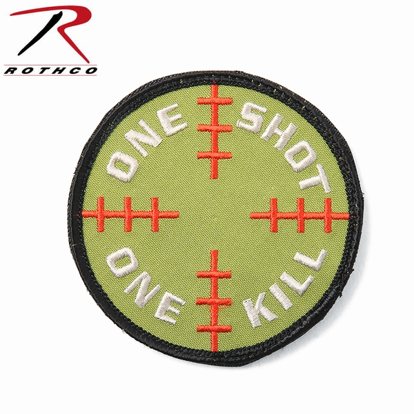★カートで割引対象品★【ネコポス便対応】ROTHCO ロスコ 72186 ONE SHOT ONE KILL パッチ【T】
