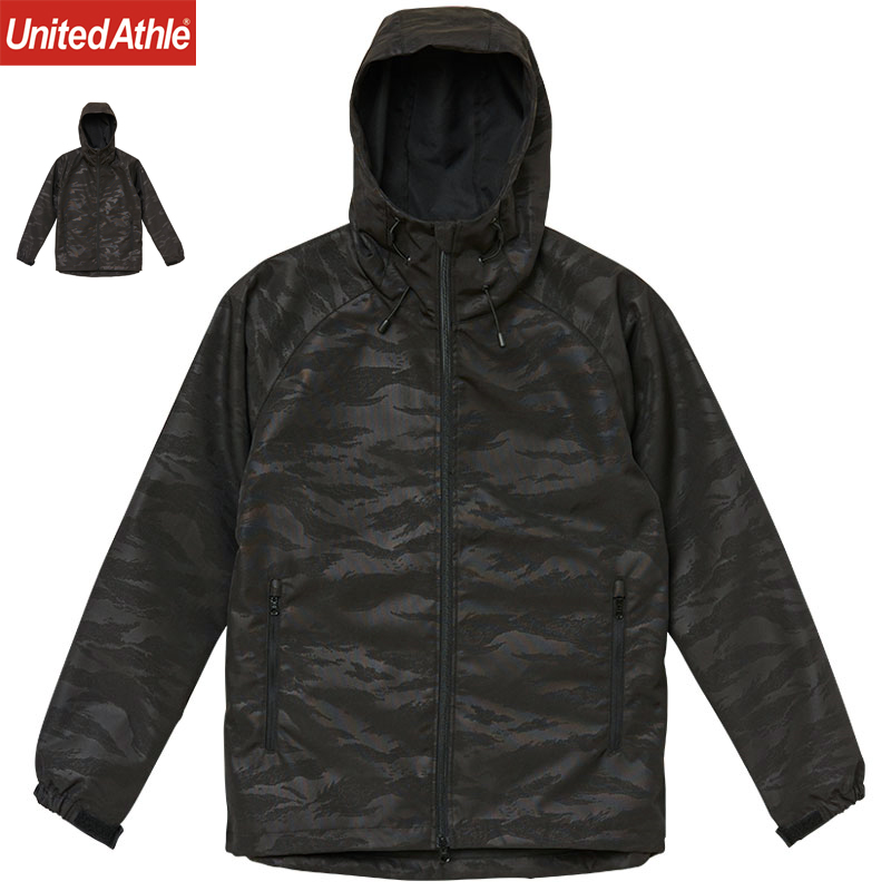 ★カートで割引対象品★【メーカー取次】United Athle ユナイテッドアスレ シェル パーカ（一重）迷彩 [7483]【T】
