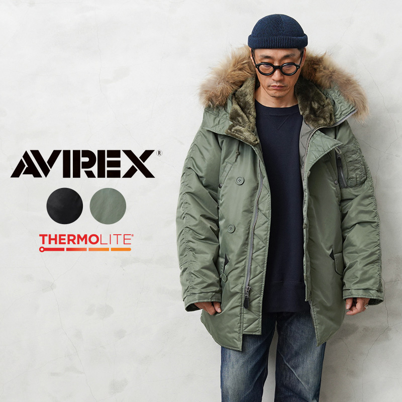 AVIREX アビレックス 7833952023 THERMOLITE N-3B フライトジャケット COMMERCIAL MODEL リアルファー【7834952044】【キャンペーン対象外】【T】