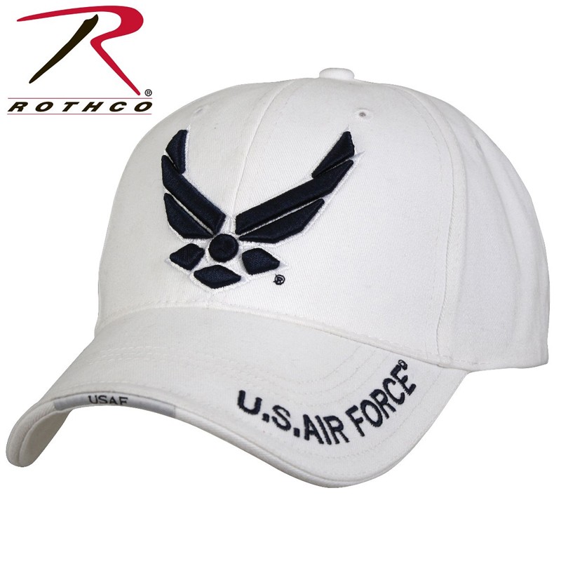 ★カートで割引対象品★ROTHCO ロスコ Deluxe U.S. Air Force Wing Low Profile Cap White 【9154】【T】