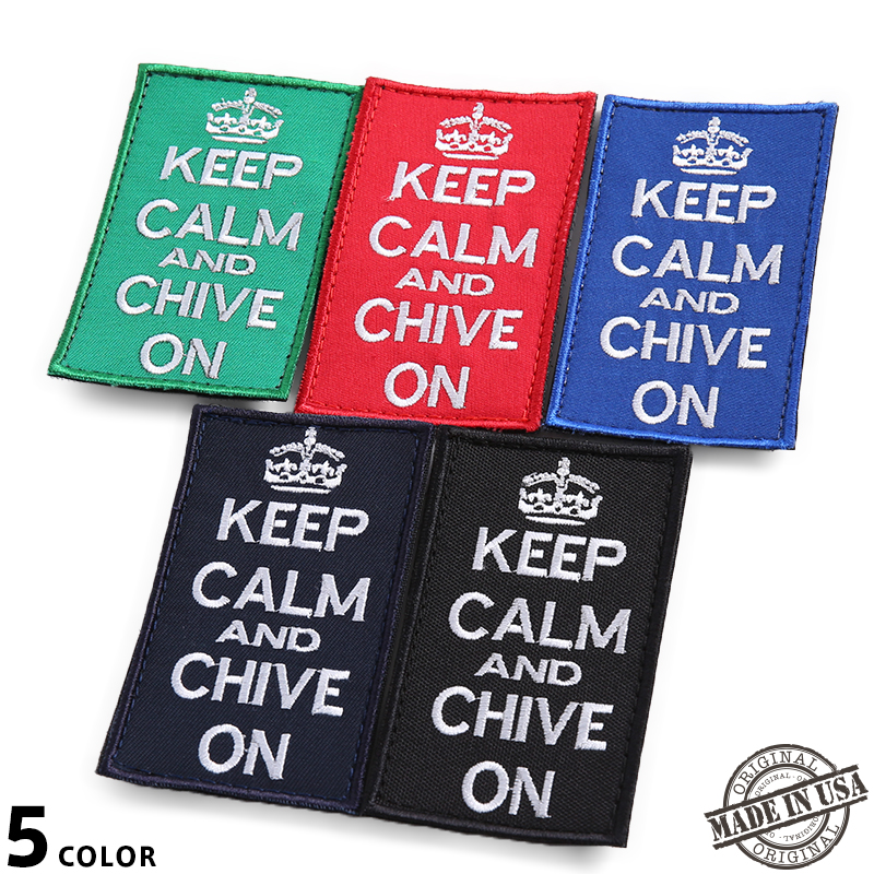 ★カートで割引対象品★【ネコポス便対応】KEEP CALM and CARRY ON パッチ 5色【T】