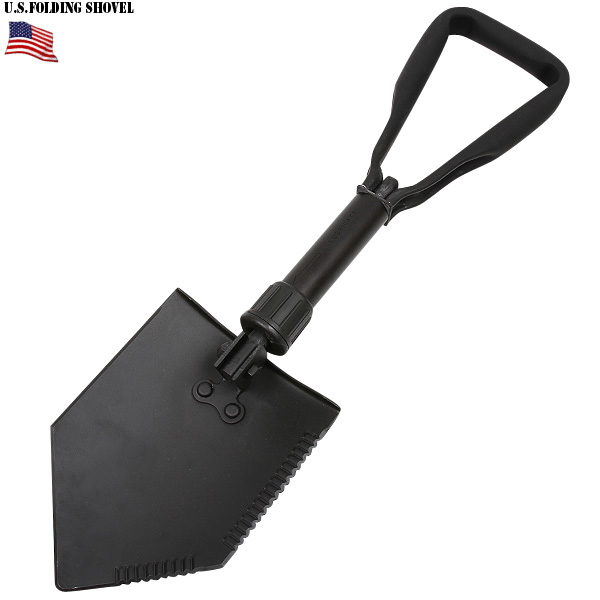 実物 新品 米軍フォールディングショベル 米軍放出品【キャンペーン対象外】【T】ミリタリー