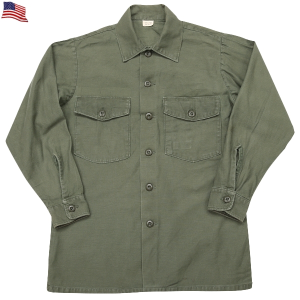 ミリタリーコットンサテン ユーティリティーシャツ（US放出品） 米軍 コットンサテン ユーティリティーシャツ 米軍放出品