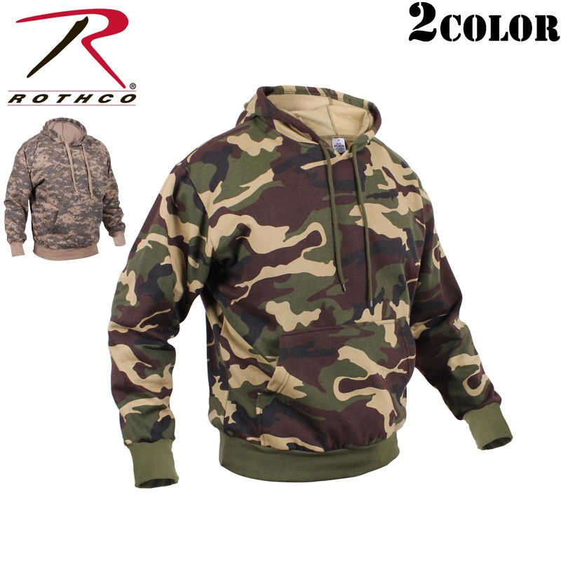 ★カートで割引対象品★ROTHCO ロスコ 迷彩プルオーバースウェットパーカー2色【T】