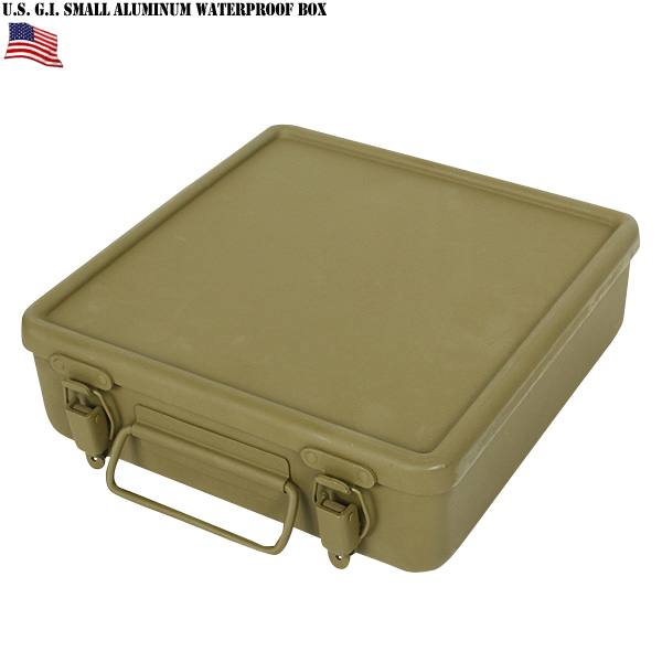 実物 新品 米軍G.I. Small Aluminum Waterproof Box 米軍放出品 インテリア ボックス【キャンペーン対象外】【T】ミリタリー