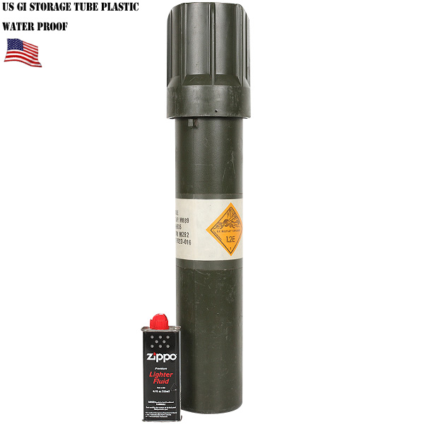 実物 米軍G.I. Waterproof Storage Plastic Tube 米軍放出品 インテリア ボックス【キャンペーン対象外】【T】ミリタリー