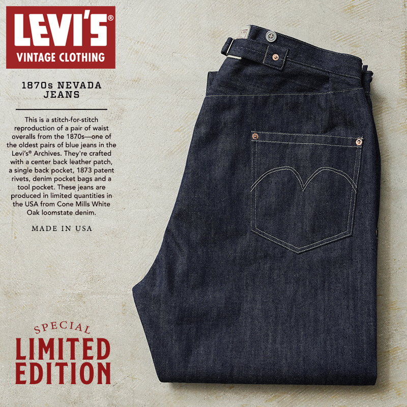 LEVI’S VINTAGE CLOTHING A4405-0001 LIMITED EDITION 1870年モデル Nevada ジーンズ MADE IN USA【キャンペーン対象外】【T】