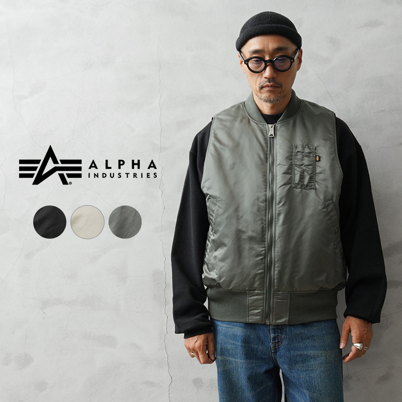 ☆ポイント10倍☆ALPHA INDUSTRIES アルファインダストリーズ MJM55510C1 MA-1 フライト ナイロン ベスト【7975957001】【キャンペーン対象外】【T】