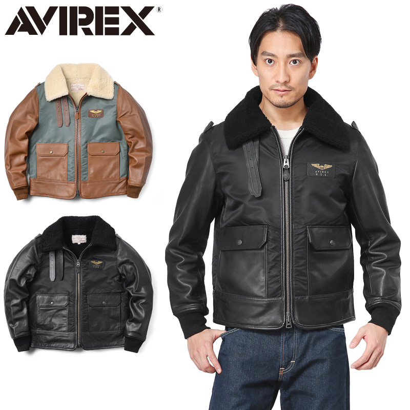 ☆大幅割引中☆【即日出荷対応】AVIREX アビレックス 6171071 ムートン コンビ ボマー ジャケット◇ アヴィレックス【キャンペーン対象外】【T】