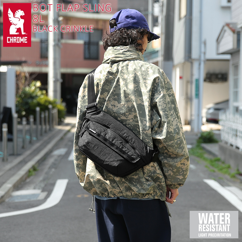 【即日出荷対応】CHROME クローム BJ-008 BOT FLAP SLING 8L ボット フリップ スリング BLACK CRINKLE【T】【キャンペーン対象外】