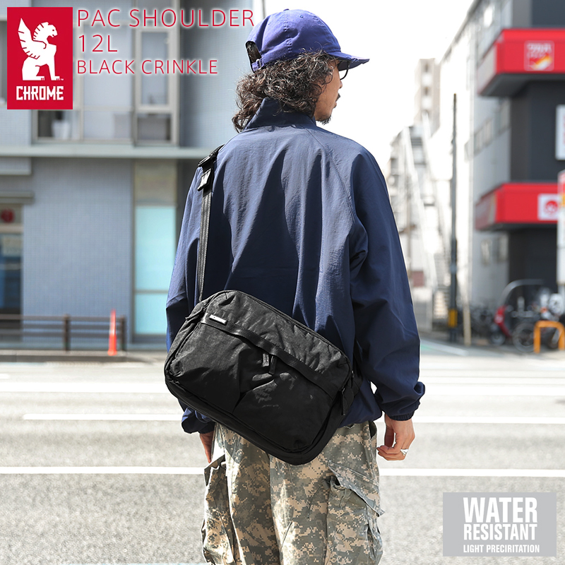 【即日出荷対応】CHROME クローム BJ-011 PAC SHOULDER 12L パック ショルダー BLACK CRINKLE【T】【キャンペーン対象外】