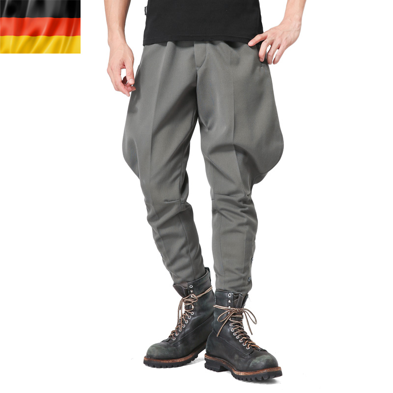 実物 東ドイツ軍 BREECHES パンツ GREY USED ミリタリーファッション 軍パン 軍服【キャンペーン対象外】【I】