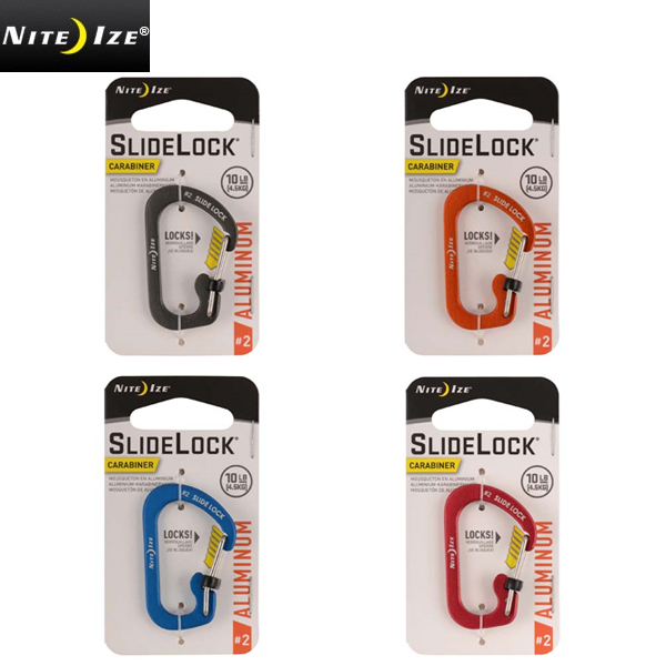 ★カートで割引対象品★【ネコポス便対応】NITE IZE ナイトアイズ SLIDELOCK カラビナ Aluminum #2【T】