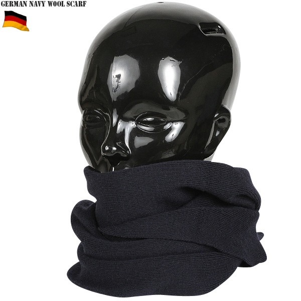 実物 新品 西ドイツ軍 ウールマフラー ネイビー プレーン【キャンペーン対象外】【I】ミリタリー