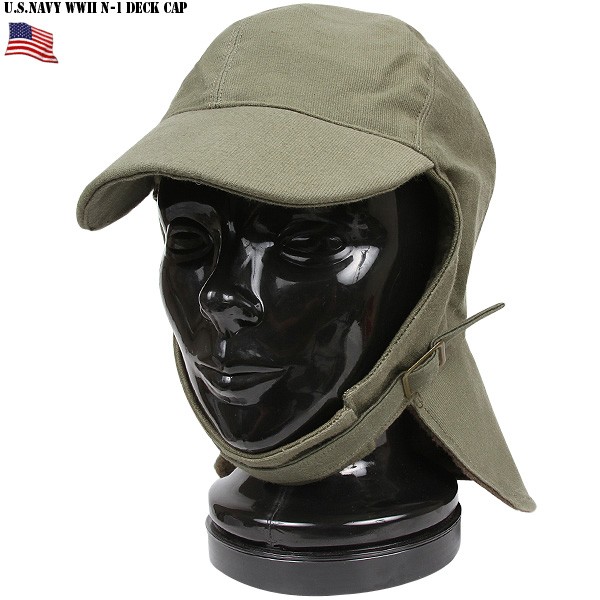 実物 新品 米海軍U.S.NAVY N-1 デッキ キャップ #1 米軍放出品【キャンペーン対象外】【T】ミリタリー