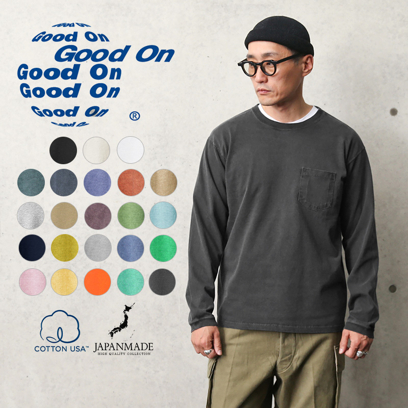 Good On グッドオン GOLT-1306 L/S ポケット Tシャツ 日本製【Sx】【T】