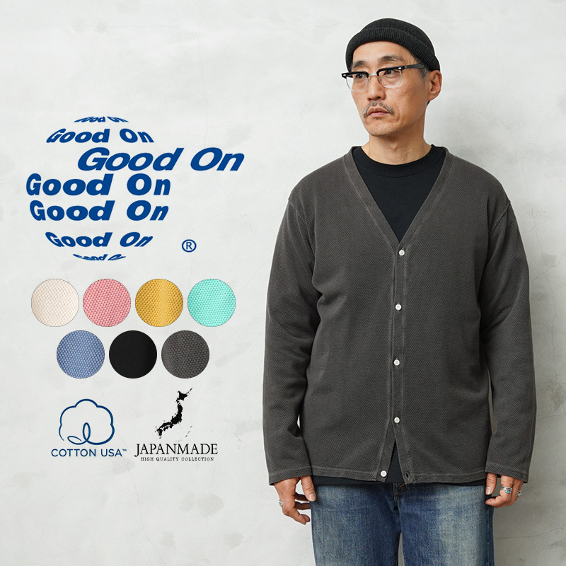 ★カートで割引対象品★【即日出荷対応】Good On グッドオン GOLT2601 ウィンドスルー カーディガン 日本製【Sx】【T】