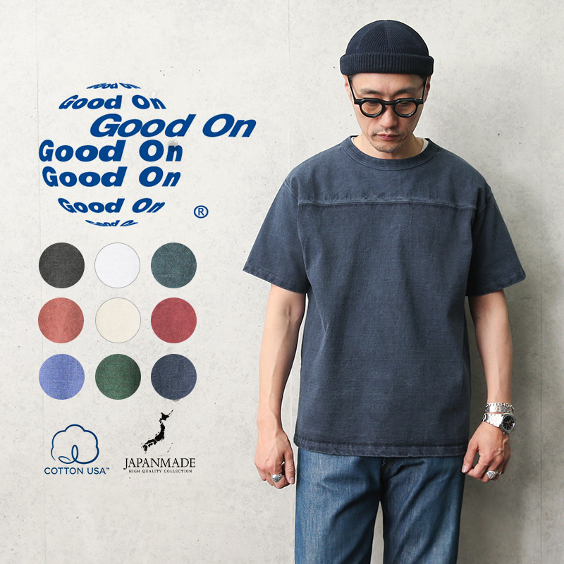 ★カートで割引対象品★【即日出荷対応】Good On グッドオン GOST-1906 S/S ヘビー フットボールTシャツ 日本製【Sx】【T】