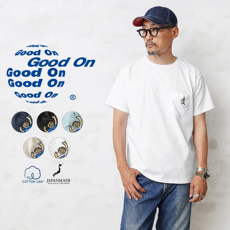 ★カートで割引対象品★【即日出荷対応】【ネコポス便対応】Good On グッドオン GOST-2116 S/S GOOD ON BOY ぶら下がり ポケットTシャツ 日本製【Sx】【T】