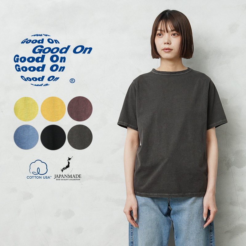 ★カートで割引対象品★【即日出荷対応】Good On グッドオン GOST-2204 S/S ベビージャージー クルーネックTシャツ レディース 日本製【Sx】【T】