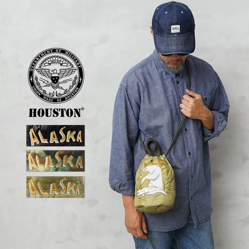 HOUSTON ヒューストン 6846 EMB QUILTING EFFECT BAG 刺繍 キルティング エフェクツバッグ「ALASKA」【R】