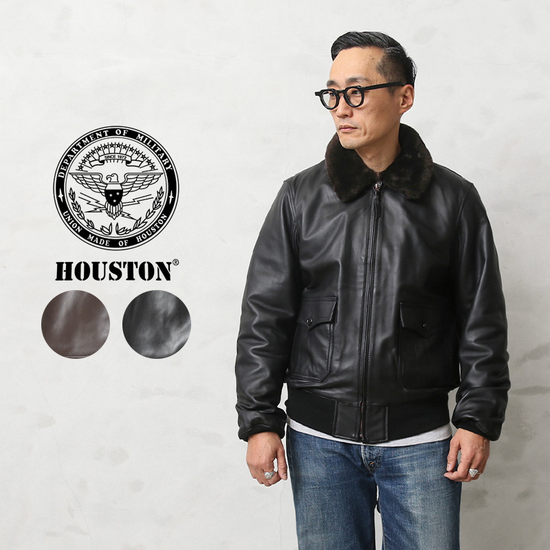 ★カートで割引対象品★HOUSTON ヒューストン 8172 G-1 レザー フライトジャケット【R】