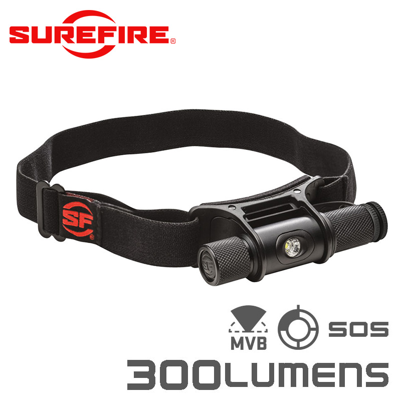 SUREFIRE シュアファイア MINIMUS Variable-Output LEDヘッドランプ / フラッシュライト / 300ルーメン（HS2-MV-A-BK）【キャンペーン対象外】【T】