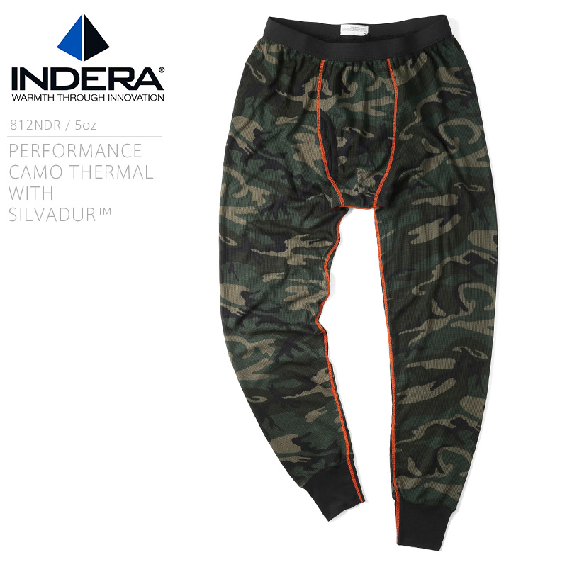 ★カートで割引対象品★【即日出荷対応】INDERA MILLS インデラミルズ 812NDR PERFORMANCE CAMO サーマル アンダーパンツ with Silvadur【T】