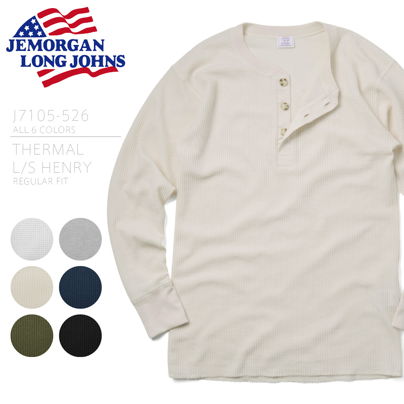 ★カートで割引対象品★JEMORGAN ジェーイーモーガン J7105-526 THERMAL L/S HENRY REGULAR FIT【T】