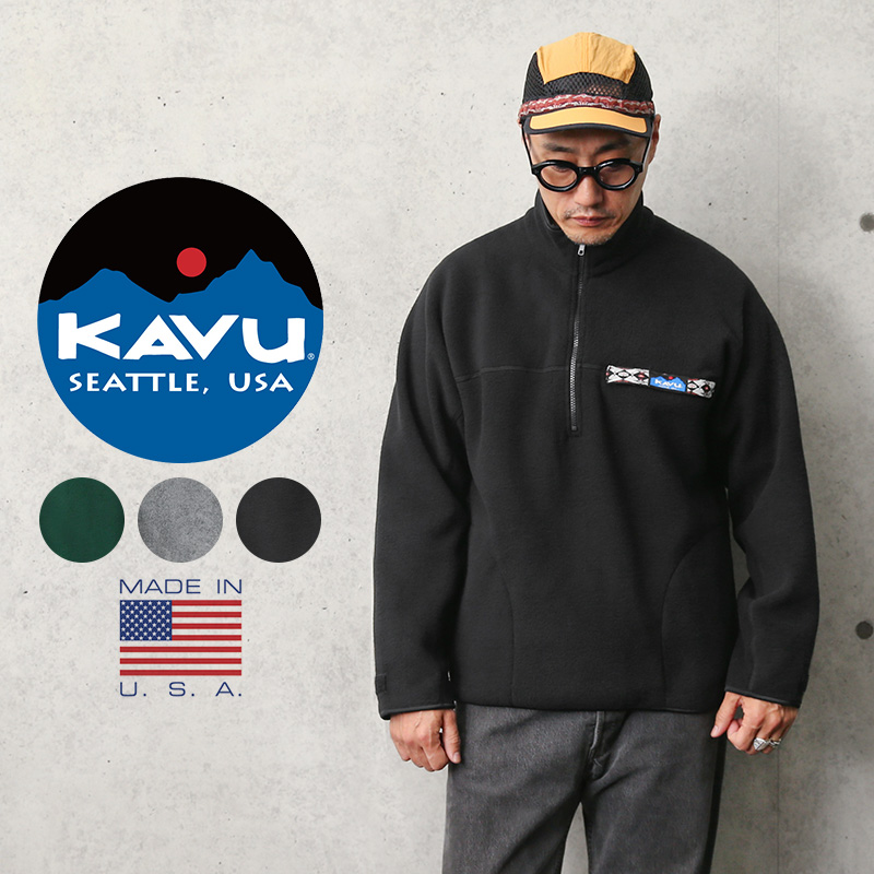 ☆大幅割引中☆【即日出荷対応】KAVU カブー 11863318 ハーフジップ フリース スローシャツ MADE IN USA【Sx】【T】