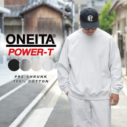 ★カートで割引対象品★【即日出荷対応】ONEITA オニータ 2423-025ON POWER-SWEAT パワースウェット クルーネック スウェットシャツ【T】【Sx】