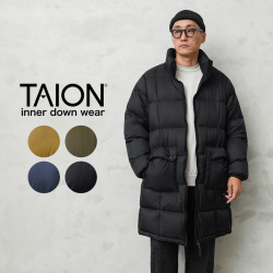 ★カートで割引対象品★TAION タイオン TAION-102VZMT-LONG MOUNTAIN LINE パッカブル ボリューム ダウンコート【D9】【Sx】【T】