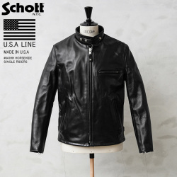 ☆ポイント10倍☆【即日出荷対応】Schott ショット USA LINE 641HH ホースハイド シングルライダース レザージャケット MADE IN USA【16】【キャンペーン対象外】【T】