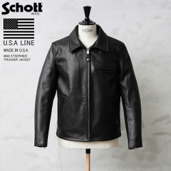 ☆ポイント10倍☆【即日出荷対応】Schott ショット USA LINE 643 ステアハイド レザー トラッカージャケット MADE IN USA【6934】【キャンペーン対象外】【T】