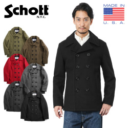 ★ポイント10倍★Schott ショット 7118 753US 日本別注 24oz スリムフィットピーコート【キャンペーン対象外】【T】