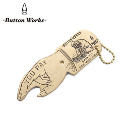 ★カートで割引対象品★【ネコポス便対応】【即日出荷対応】BUTTON WORKS ボタンワークス BW-0011 “YOU PAY”SPINNER キーホルダー【T】