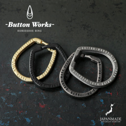 【ネコポス便対応】【即日出荷対応】BUTTON WORKS ボタンワークス BW-0172 HORSESHOE Iron Ring キーリング MADE IN JAPAN【T】